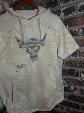 Under Armour Project Rock Terry Custom Bleach Tiedye 1 of 1 Shortsleeve Hoodie
